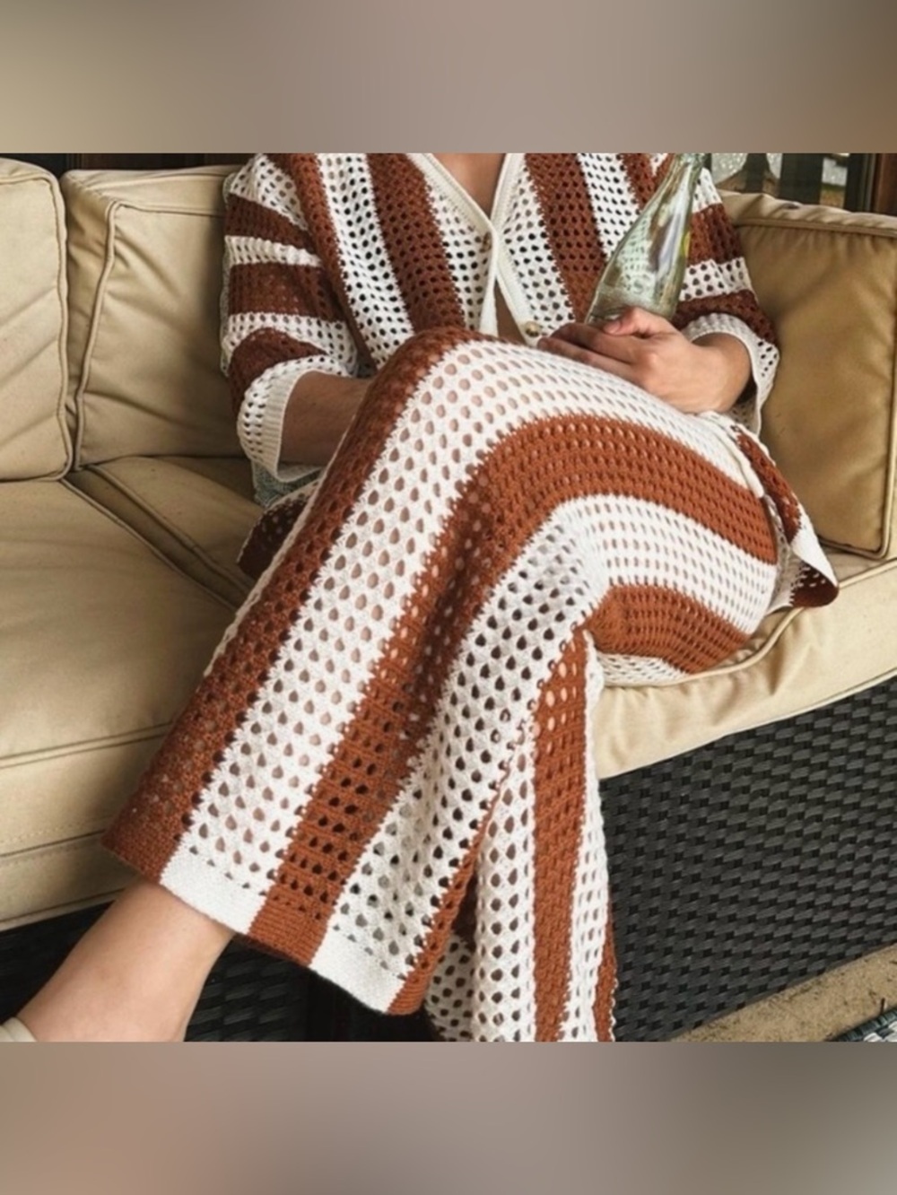 Crochet Two-Piece Set Cover Up